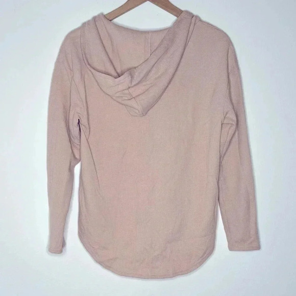 Shein Waffle Knit Taupe Hoodie - Picture 4 of 4